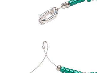 Step 3: Wire protector is linked to the silver clasp